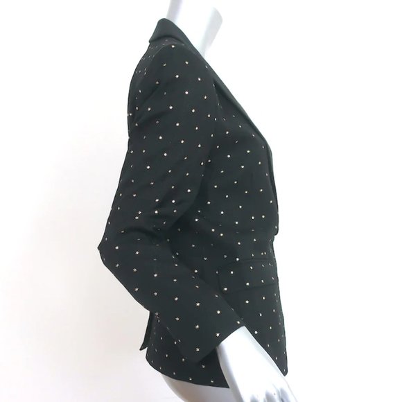 Zadig & Voltaire Vito Stars Blazer Black Size 36 One-Button Jacket - Picture 3 of 8